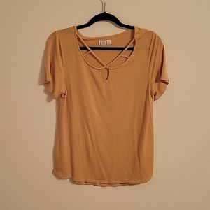 Caged Neck Detail Tee